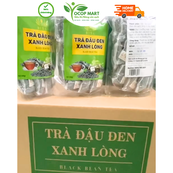 trà đậu đen xanh lòng - đặc sản tiền giang